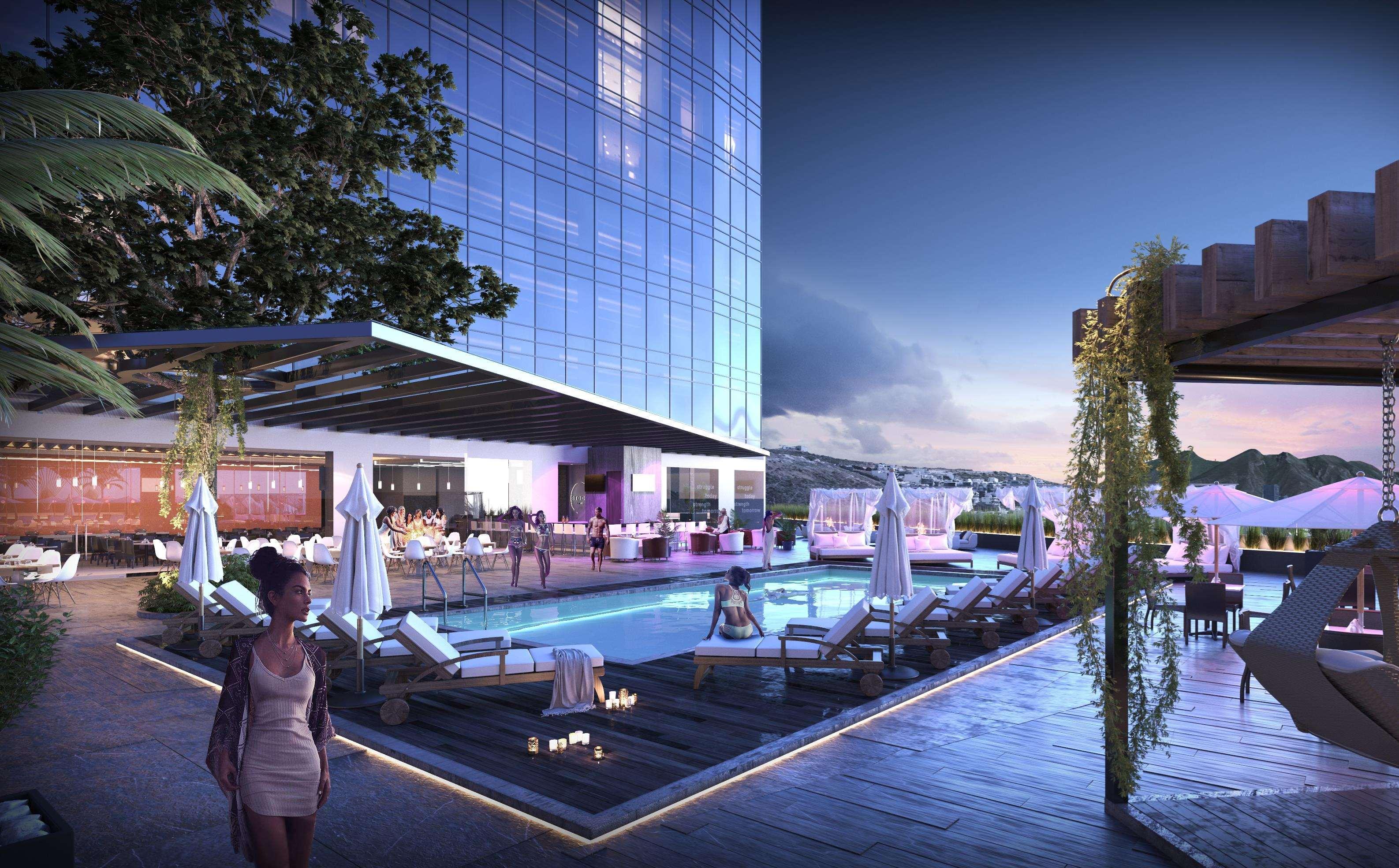 Camino Real Fashion Drive Monterrey Hotel San Pedro Garza Garcia Luaran gambar The pool at the rooftop